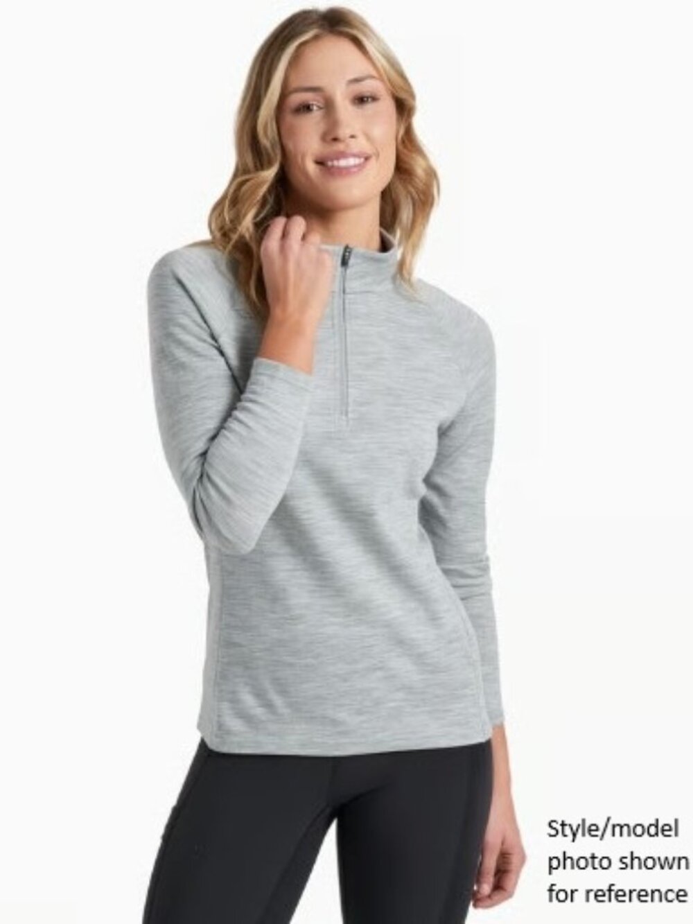 Polarmax Women’s XL Lightweight Quarter Zip Base Layer Ski Snowboard Gray